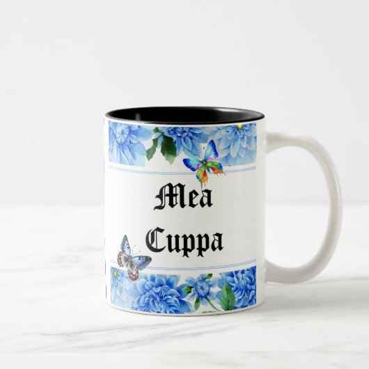 Humorvoller Blumenkatholischer Mea Cuppa Zweifarbige Tasse (Rechts)