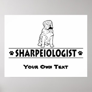 Humorvoller Chinese Shar-Pei Poster