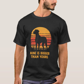 Humorvoller Hunde-Stolz - Meiner ist größer als De T-Shirt