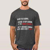 Humorvoller Mathewitz der lieben Algebra T-Shirt (Vorderseite)