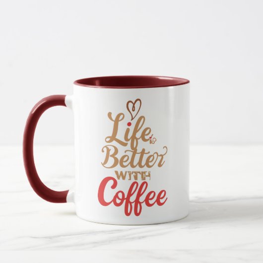 Humorvoller Morgen-Kaffee-Slogan Tasse (Links)