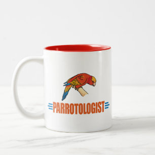 Humorvoller Papageienliebhaber Zweifarbige Tasse