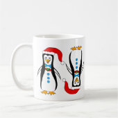 Humorvoller Penguin-Entwurf auf Kaffee-/Tee-Tasse Kaffeetasse (Links)