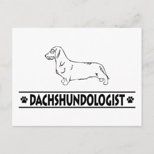 Humorvoller Rauhhaar-Dackel Postkarte