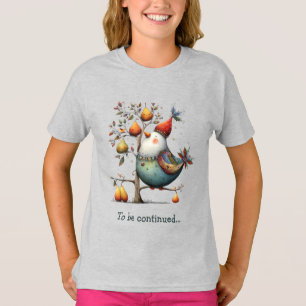 Humorvoller Rebhuhn in einem Birnbaum Whimsical T-Shirt