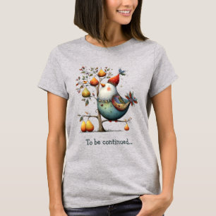 Humorvoller Rebhuhn in einem Birnbaum Whimsical T-Shirt