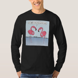 Humorvoller rosa Flamingo-Cartoon lustig T-Shirt