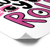 Humorvoller rosa sarkastischer Spruch Poster (Ecke)