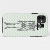 Humorvoller Schnurrbart auf Skeleton LIMONEM Case-Mate iPhone Hülle (Rückseite (Horizontal))