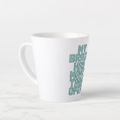 Humorvoller Spruch über Angst und Grübeln Milchtasse (Linke Ecke)