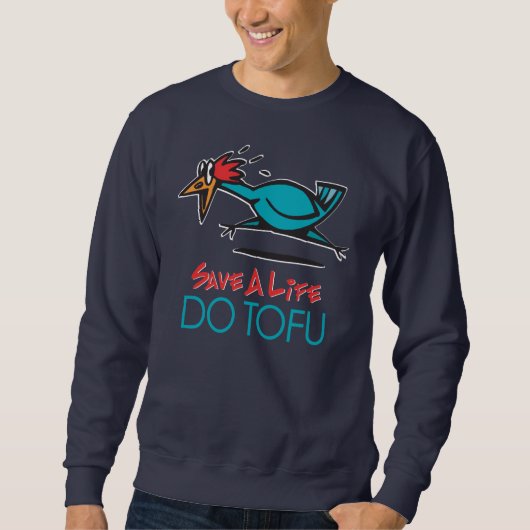 Humorvoller Tofu-Entwurf Sweatshirt (Vorderseite)