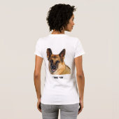 Humorvoller und lustiger Schäferhund T-Shirt (Schwarz voll)