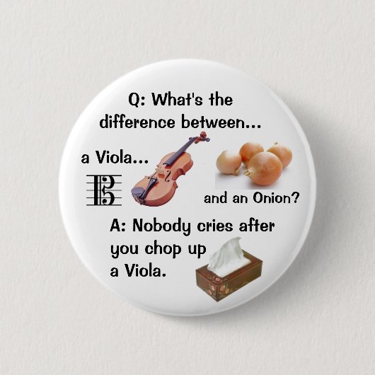 Humorvoller Viola-Witz-Knopf Button (Vorderseite)