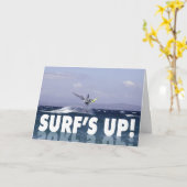 Humorvoller Windsurfer-Geburtstag für ihn Karte (Gelbe Blume)