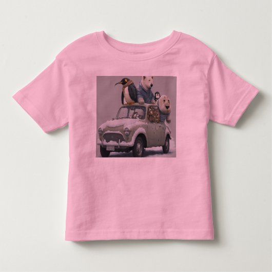 humorvolles Bild einer Gruppe von Tieren. Kleinkind T-shirt (Vorderseite)