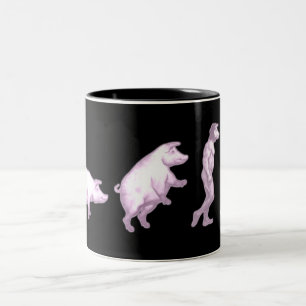 Humorvolles evolotion der Männer Zweifarbige Tasse