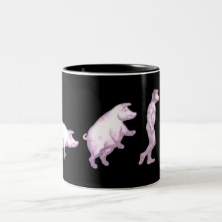Humorvolles evolotion der Männer Zweifarbige Tasse