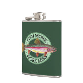 Humorvolles Forelle-Fischen Flachmann (Links)