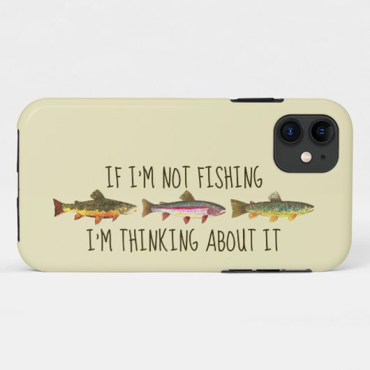 Humorvolles Forellen-Angler-Fischer Case-Mate iPhone Hülle (Rückseite (Horizontal))