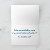 Humorvolles Foto des Boxers mit einem Wellness-Cen Karte (Innenseite)