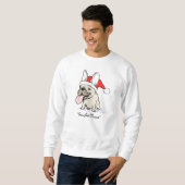 Humorvolles französische Bulldoggen-Feiertag Sweatshirt (Vorne ganz)