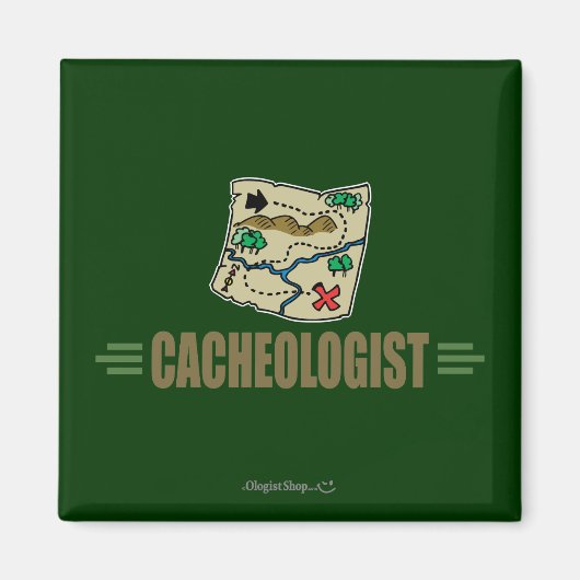 Humorvolles Geocaching Magnet (Vorne)