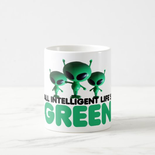 Humorvolles Grün Kaffeetasse (Mittel)