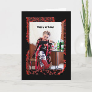 Humorvolles "Hurra, sie hat Geburtstag"- Grußkarte Karte