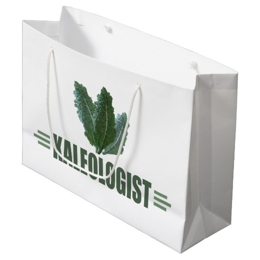 Humorvolles Kaleologist Große Geschenktüte (Vorderseite Schrägansicht)