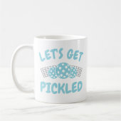Humorvolles Lasst uns eingelegt werden  Kaffeetasse (Links)