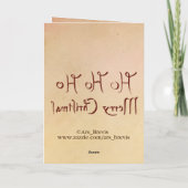 Humorvolles LEONARDO als Sankt Feiertagskarte (Rückseite)