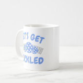 Humorvolles Let's Get Pickled Kaffeetasse (Vorderseite Links)