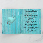 Humorvolles, lustiges, blaues, rustikales Herz 30. Karte (Innenseite)