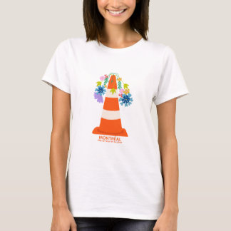 Humorvolles Montréal orange Verkehrshütchen Stadtg T-Shirt