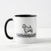 Humorvolles Norwich Terrier Tasse (Links)
