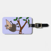 Humorvolles Opossum, das vom Baum baumelt Gepäckanhänger (Vorderseite horizontal)