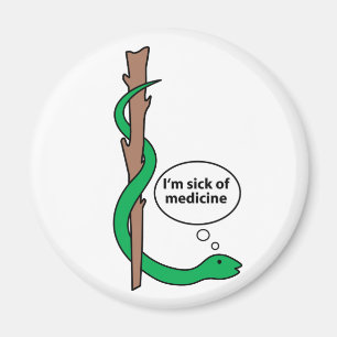 Humorvolles Personal von Asclepius Magnet
