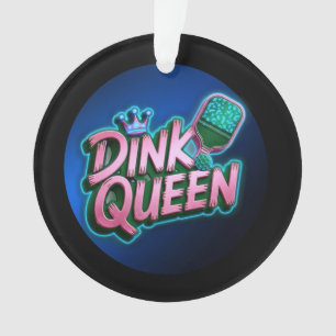 Humorvolles Pickleball Dink Queen Zitat Personalis Ornament