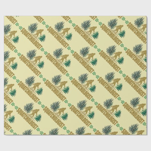 Humorvolles Sasquatch Geschenkpapier (Flach)