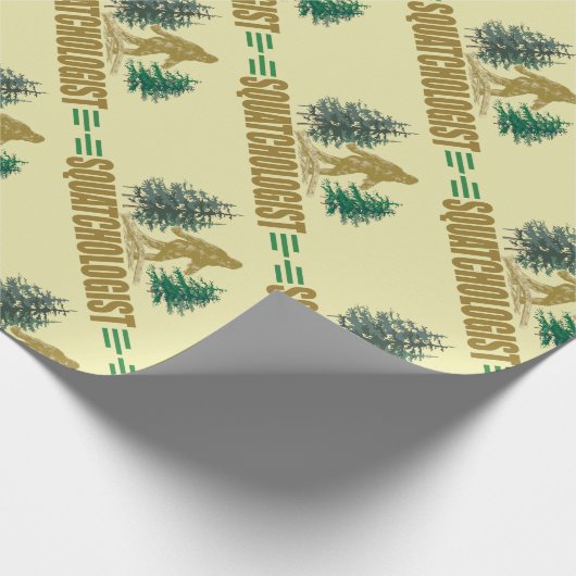 Humorvolles Sasquatch Geschenkpapier (Ecke)