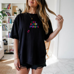 Humorvolles Schwangerschaftsfingerabdruck bunt T-Shirt