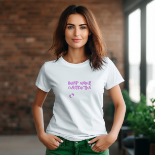 Humorvolles Schwangerschaftsfingerabdruck-Rosa T-Shirt