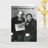 Humorvolles Vintages Foto Ältere Ehepaare Karte (Gelbe Blume)