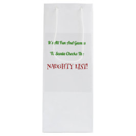 Humorvolles Weihnachtsfreche Liste dekorativ Geschenktüte Für Weinflaschen