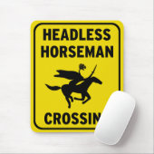 Humorvolles Zeichen - kopfloser Reiter-Überfahrt Mousepad (Mit Mouse)