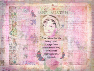 Jane Austen Zitate Postkarten Zazzlede