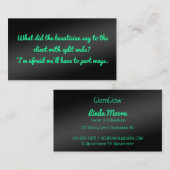 Humour Beauty Esthetician Visitenkarte (Vorne/Hinten)