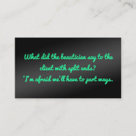 Humour Beauty Esthetician Visitenkarte