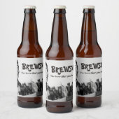 Humour Brewski Retro 1950er Bier Bierflaschenetikett (Flaschen)
