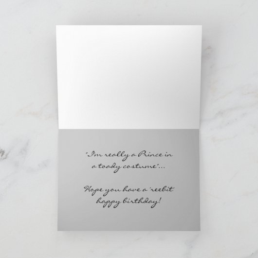 Humour Mr Toad Birthday Card Karte (Innenseite)